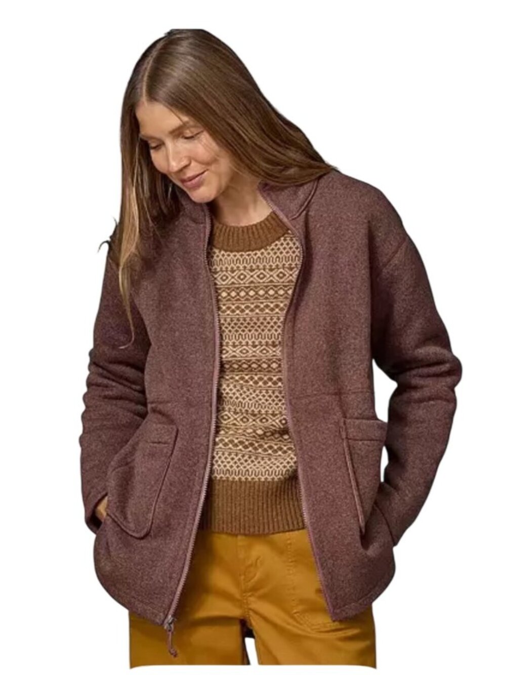 Patagonia Better Sweater Oversized Fleece Coat Front Pockets Size XS outdoor act